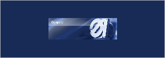 A blue banner with an image of the word 